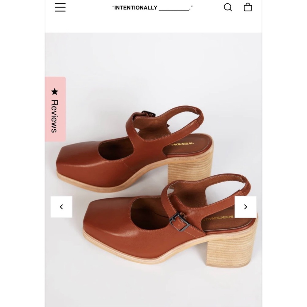Anthropologie Brown Leather Mary Jane Slingback Heels